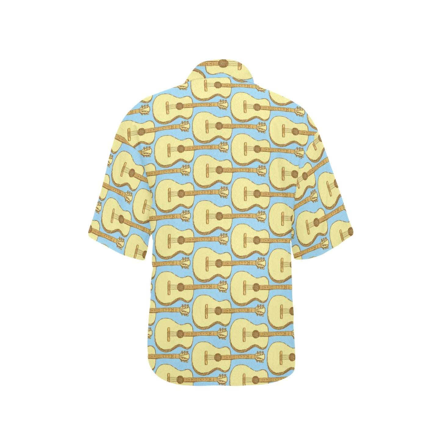 Acoustic Guitar Pattern Print Design 03 Women's Hawaiian Shirt