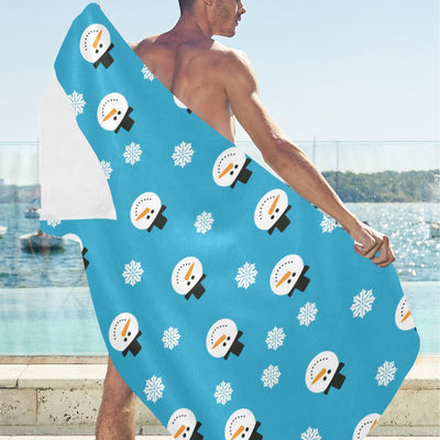 Snowman Print Design LKS303 Beach Towel 32" x 71"