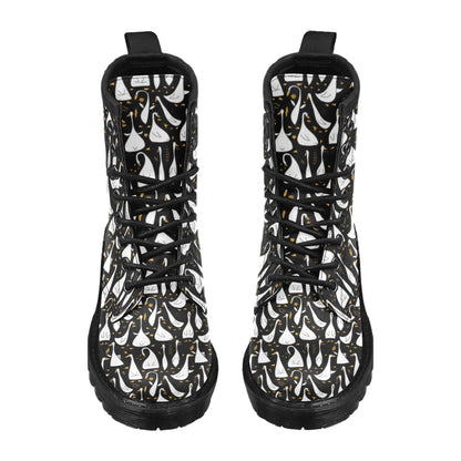 Goose Print Design LKS401 Women's Boots