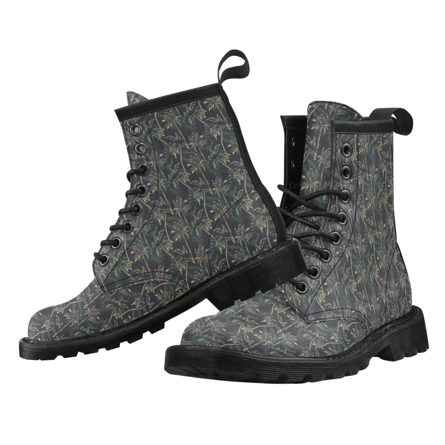 Palm Tree Background Design Print Women's Boots
