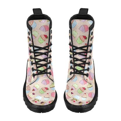 Cupcake Pattern Print Design CP06 Women's Boots