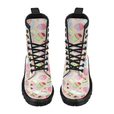 Cupcake Pattern Print Design CP06 Women's Boots