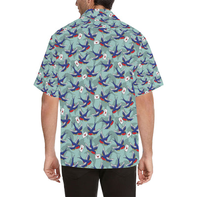 Swallow Bird Pattern Print Design 02 Men's Hawaiian Shirt