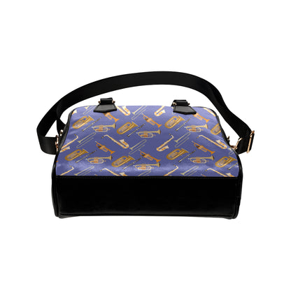 Trombone Pattern Print Design 02 Shoulder Handbag