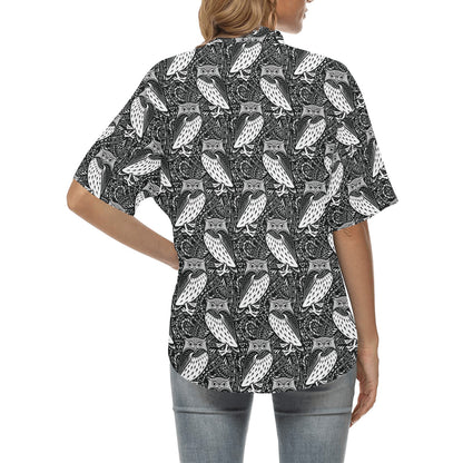 Tribal Pattern Print Design LKS308 Women's Hawaiian Shirt
