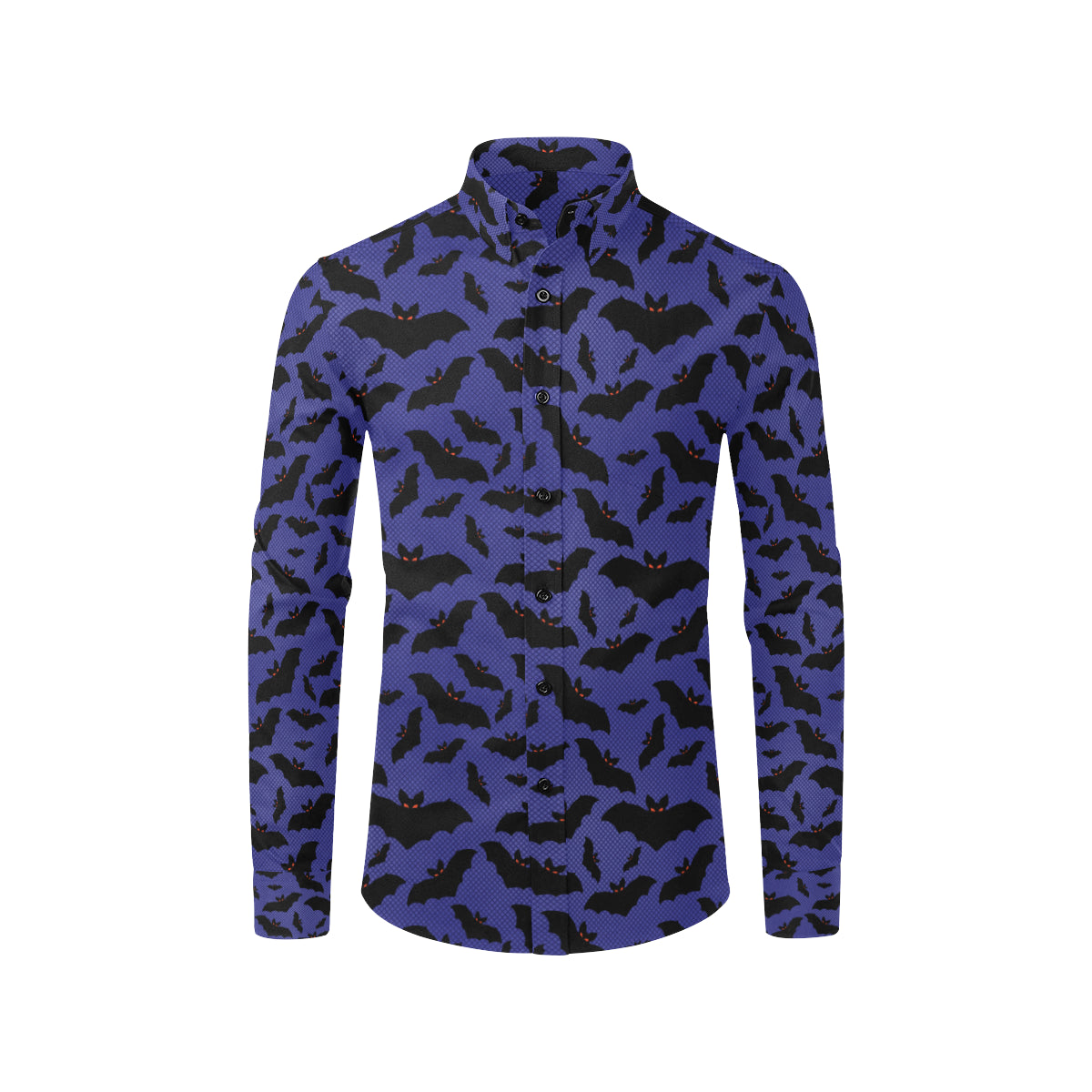 Bat Halloween Pattern Print Design 02 Men's Long Sleeve Shirt