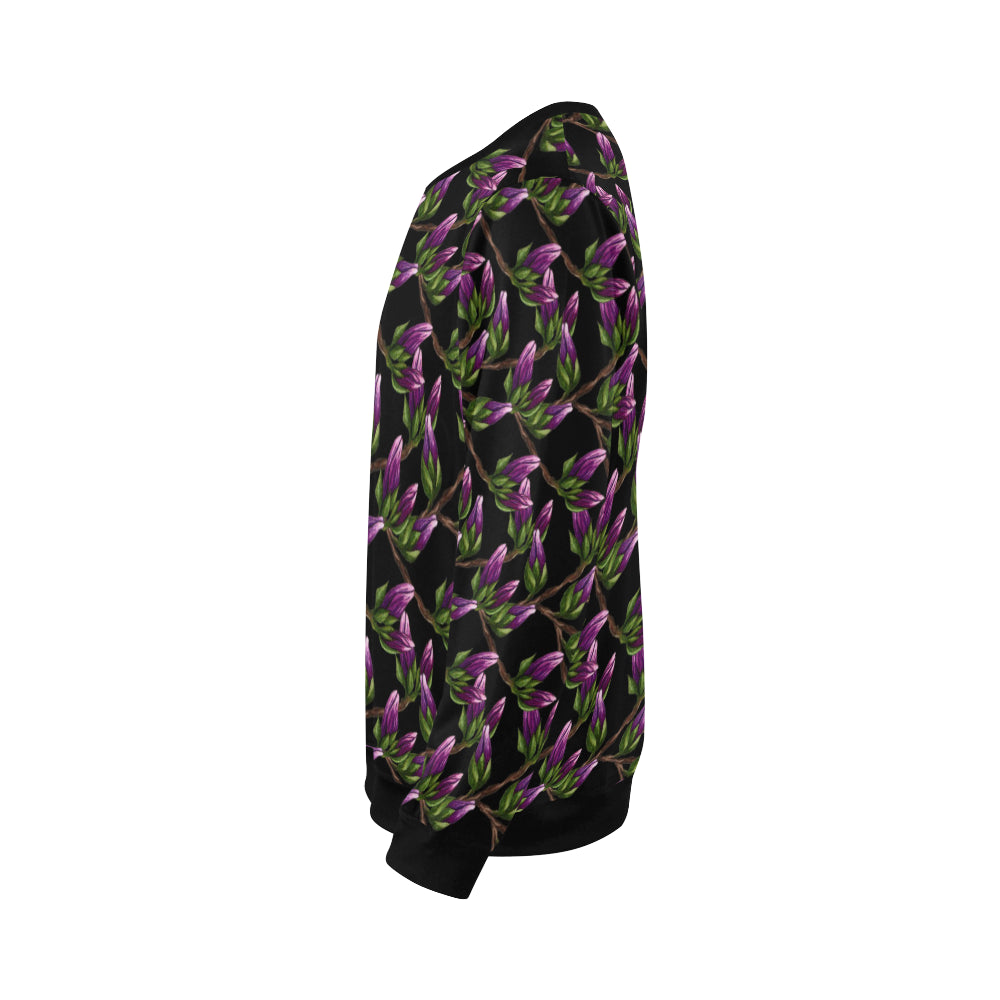 Magnolia Pattern Print Design MAG010 Men Long Sleeve Sweatshirt