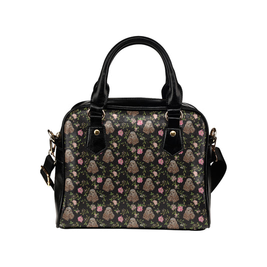 Cocker Pattern Print Design 03 Shoulder Handbag