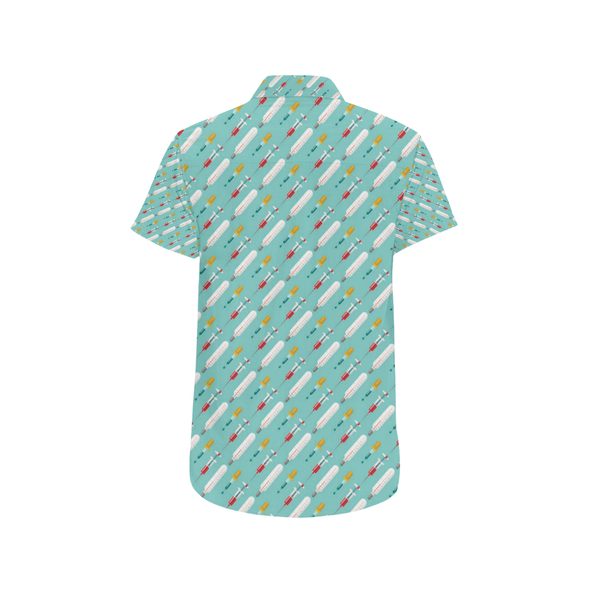 Phlebotomist Medical Print Men's Short Sleeve Button Up Shirt