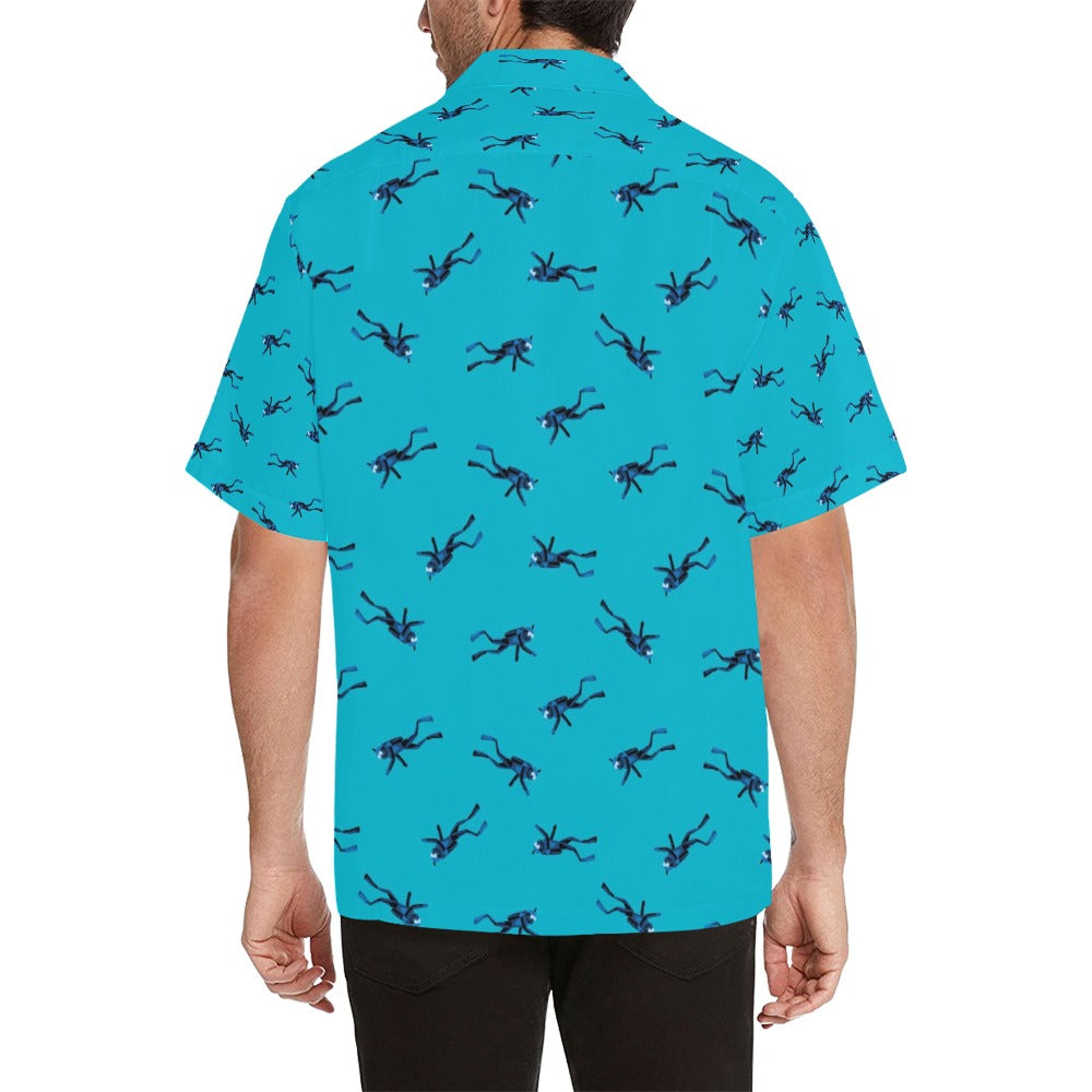 Scuba Driver Print Design LKS304 Men's Hawaiian Shirt