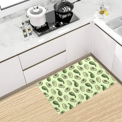Avocado Pattern Print Design 02 Kitchen Mat