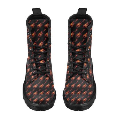 Electric Guitar Print Design LKS406 Women's Boots