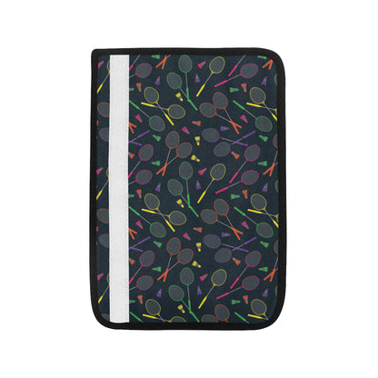 Badminton Pattern Print Design 04 Car Seat Belt Cover