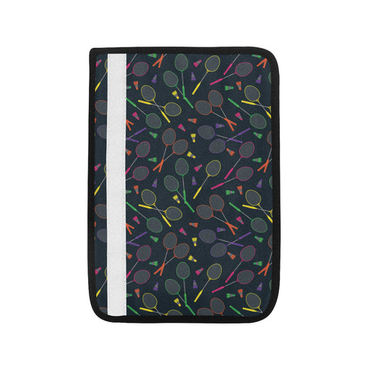 Badminton Pattern Print Design 04 Car Seat Belt Cover