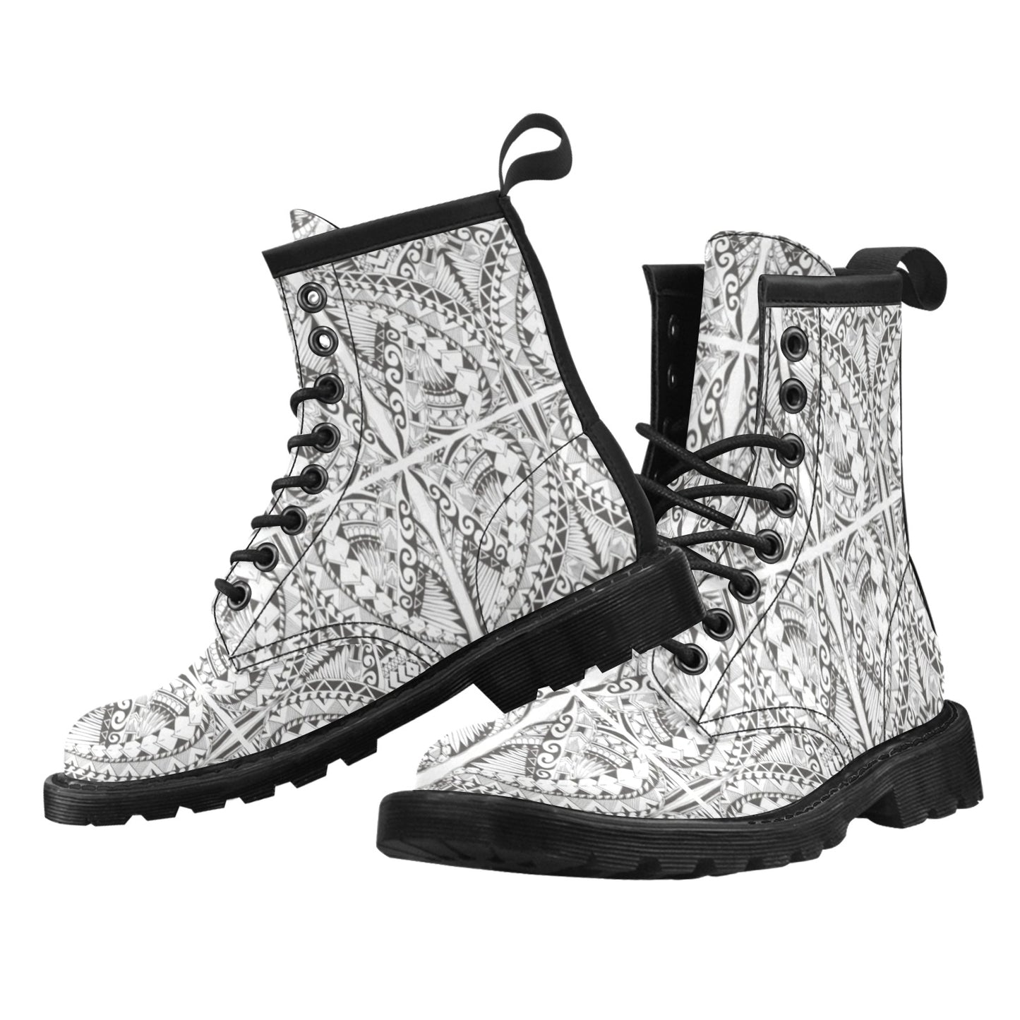 Samoan Style Print Design LKS301 Women's Boots