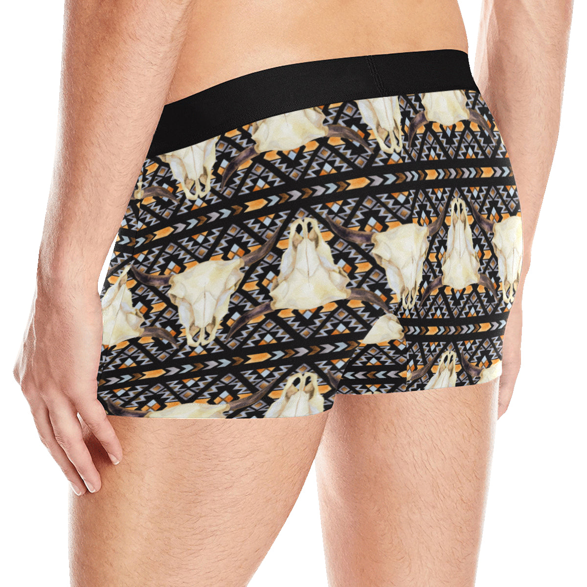 Buffalo Head Pattern Print Design 03 Men's Boxer Briefs
