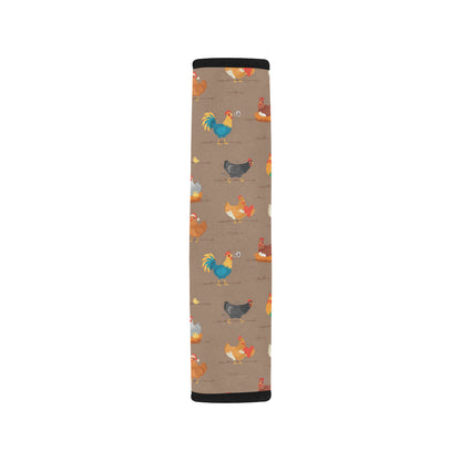 Chicken Happy Print Pattern Car Seat Belt Cover