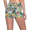 Tropical Flower Pattern Print Design TF022 Yoga Shorts