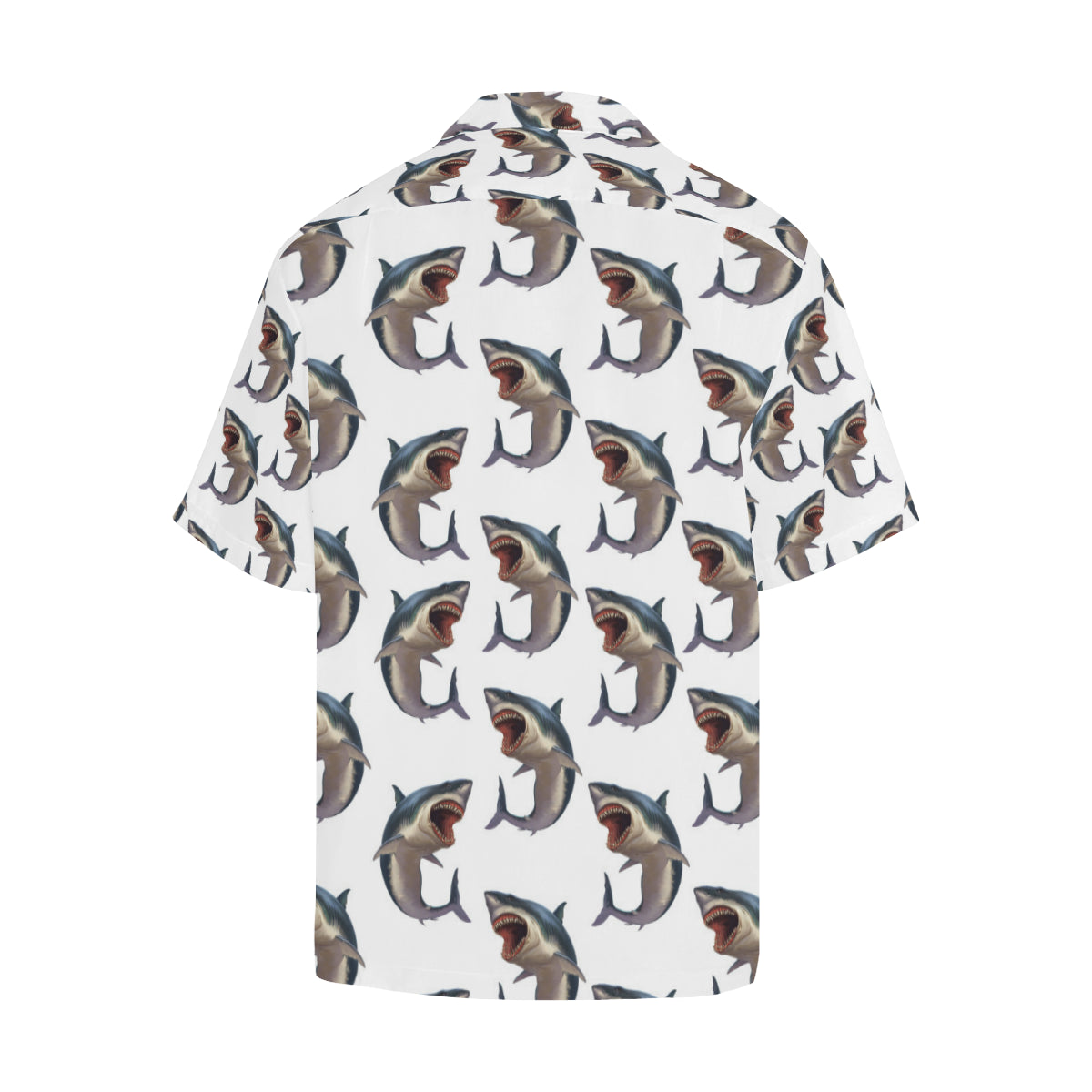Great White Shark Pattern Print Design 03 Men's Hawaiian Shirt