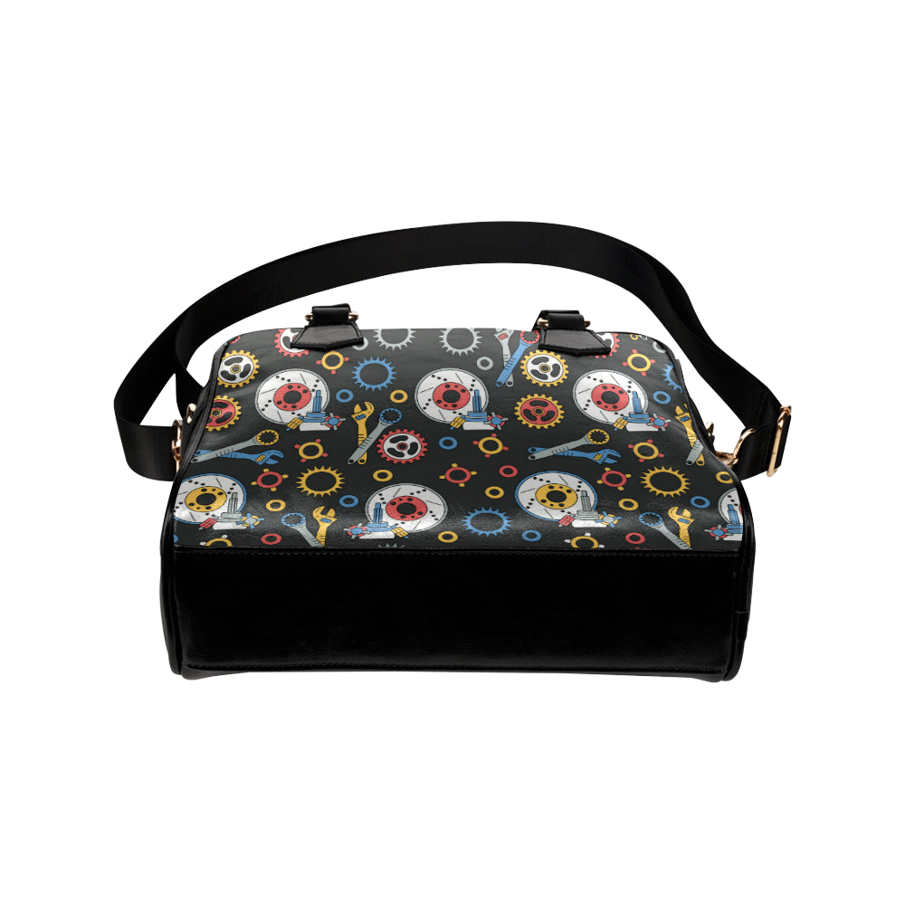 Mechanic Pattern Print Design 01 Shoulder Handbag