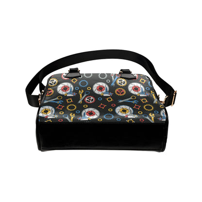 Mechanic Pattern Print Design 01 Shoulder Handbag