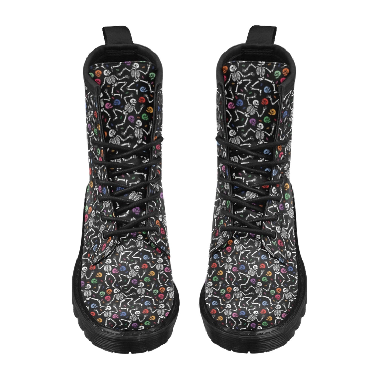 Skeleton Print Design LKS307 Women's Boots
