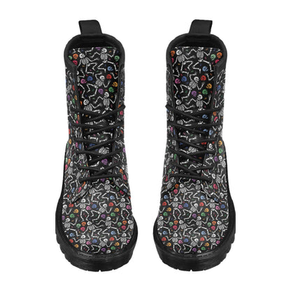Skeleton Print Design LKS307 Women's Boots