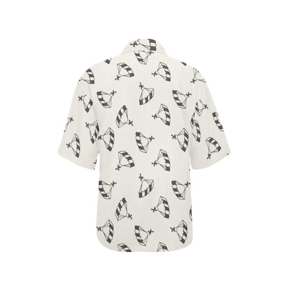 Skydiver Print Design LKS301 Women's Hawaiian Shirt