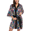 Mermaid Pattern Print Design 08 Women's Short Kimono