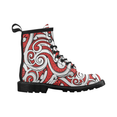 Maori Polynesian Themed Design Print Women's Boots