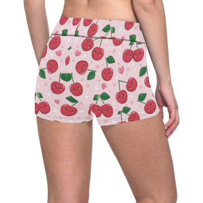 Cherry Pattern Print Design CH02 Yoga Shorts