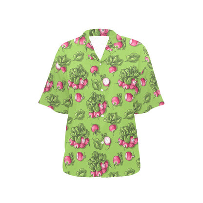 Radish Pattern Print Design A05 Women's Hawaiian Shirt