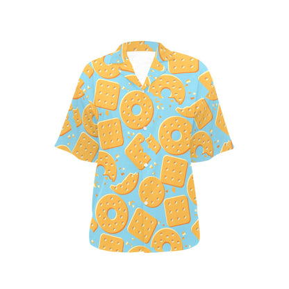 Cracker Pattern Print Design 02 Women's Hawaiian Shirt