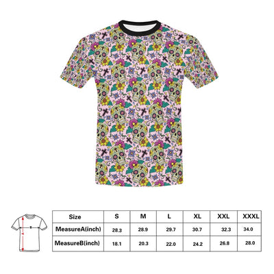 Sugar Skull Print Design LKS307 Men's All Over Print T-shirt