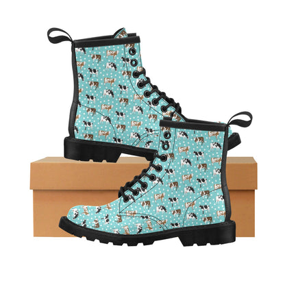 Cattle Print Design LKS405 Women's Boots