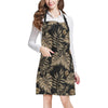 Brown Tropical Palm Leaves Apron with Pocket