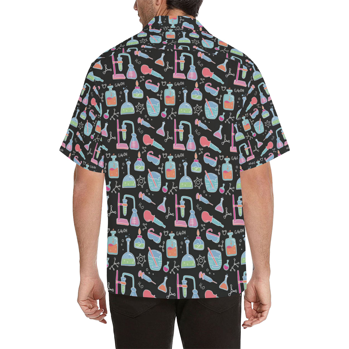 Chemical Pattern Print Design 06 Men's Hawaiian Shirt