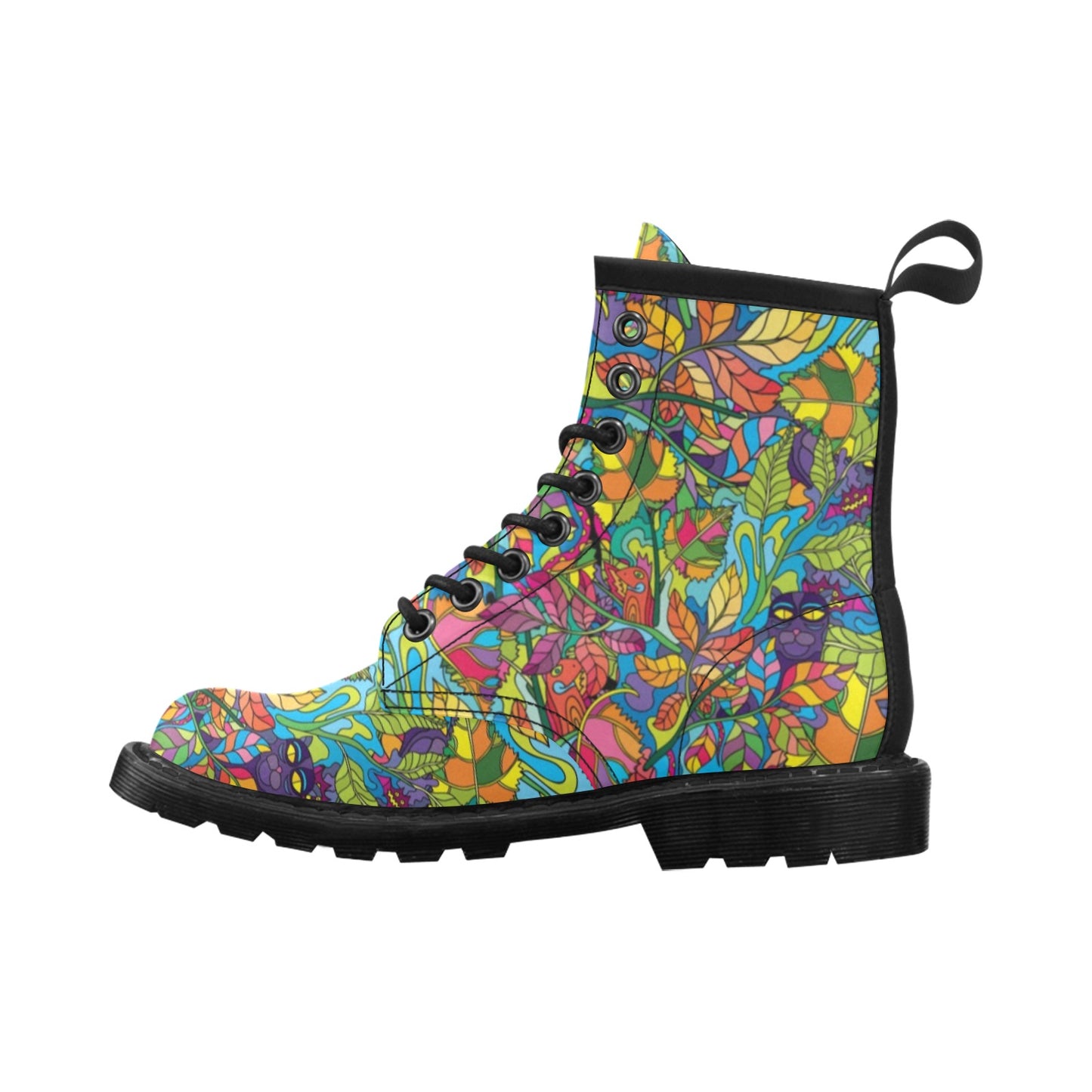Psychedelic Trippy Flower Print Women's Boots