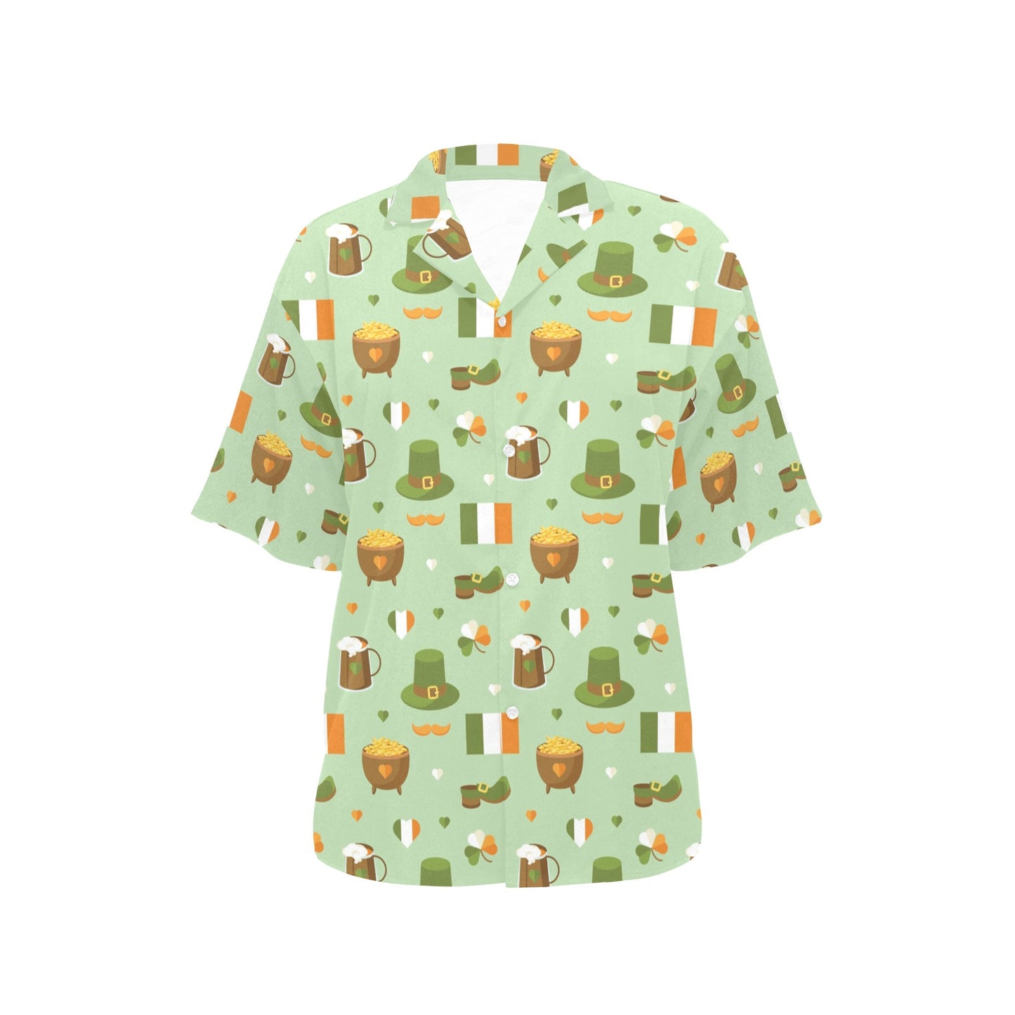 St Patricks Day Print Design LKS302 Women's Hawaiian Shirt