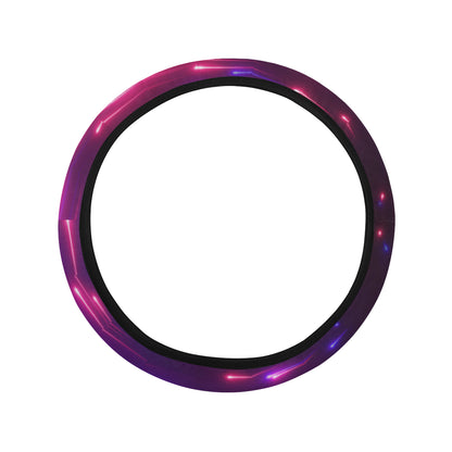 Celestial Purple Blue Neon Speed Light Steering Wheel Cover with Elastic Edge