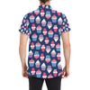 Cupcake Pattern Print Design CP04 Men's Short Sleeve Button Up Shirt