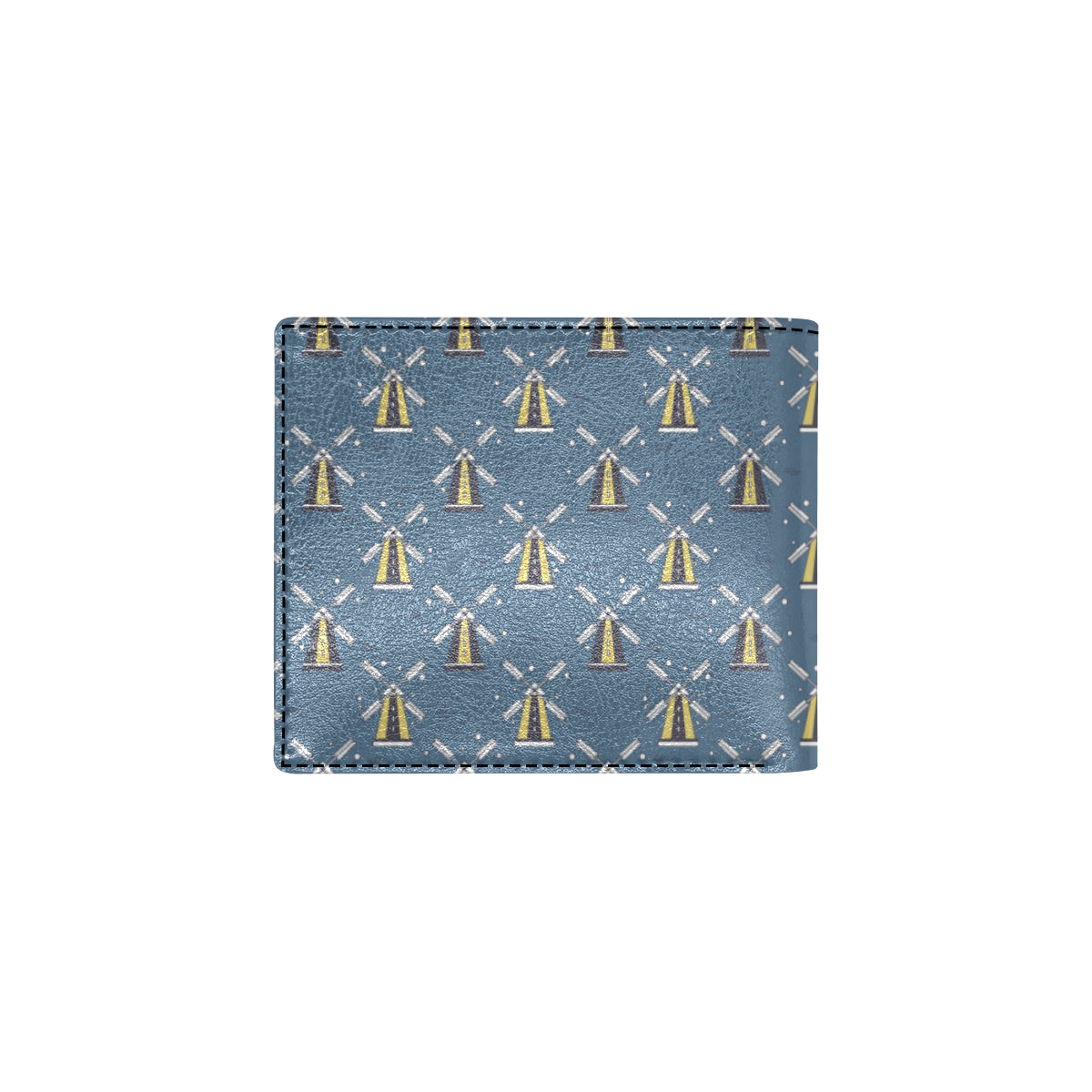 Windmill Pattern Print Design 03 Men's ID Card Wallet