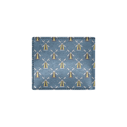 Windmill Pattern Print Design 03 Men's ID Card Wallet