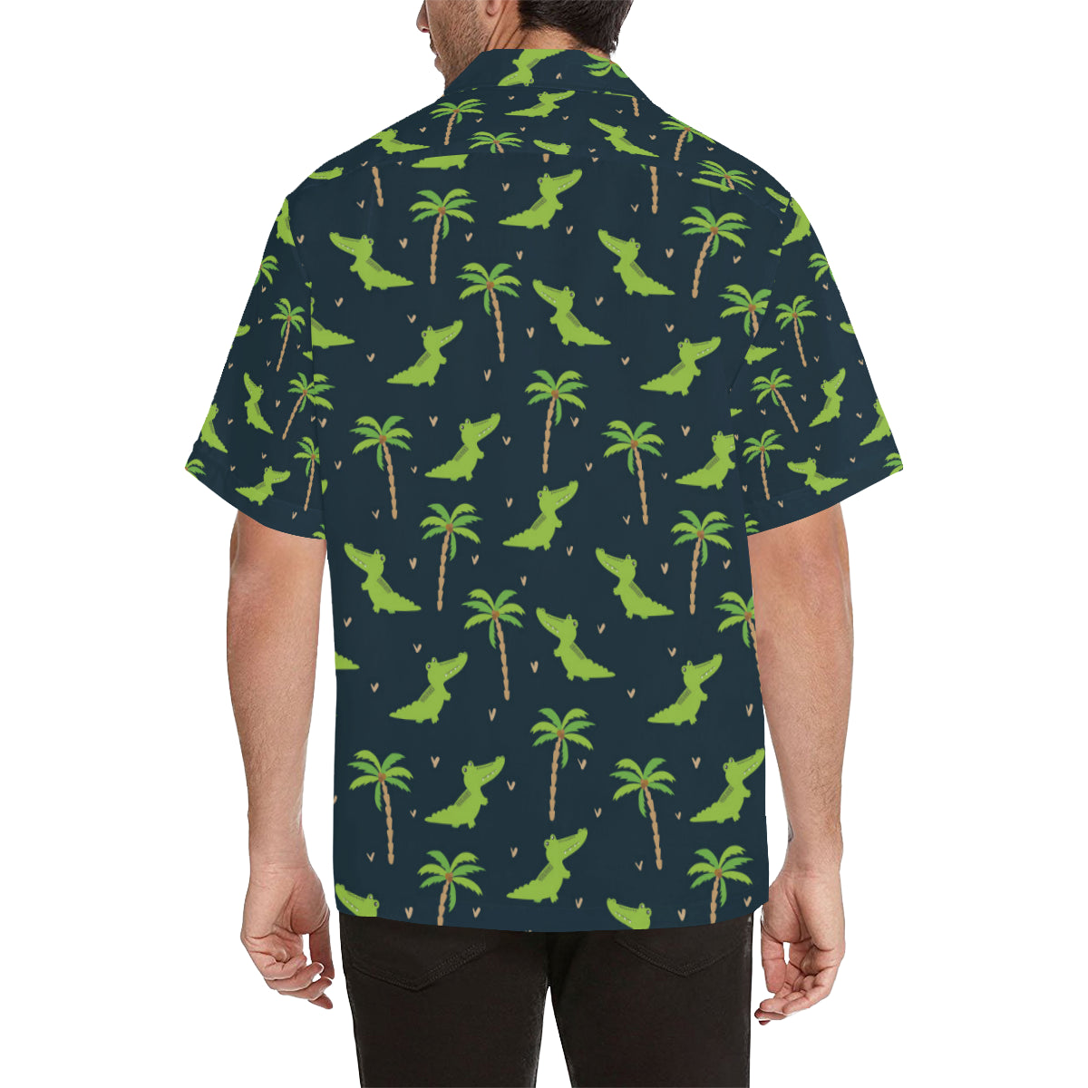 Alligator Pattern Print Design 02 Men's Hawaiian Shirt