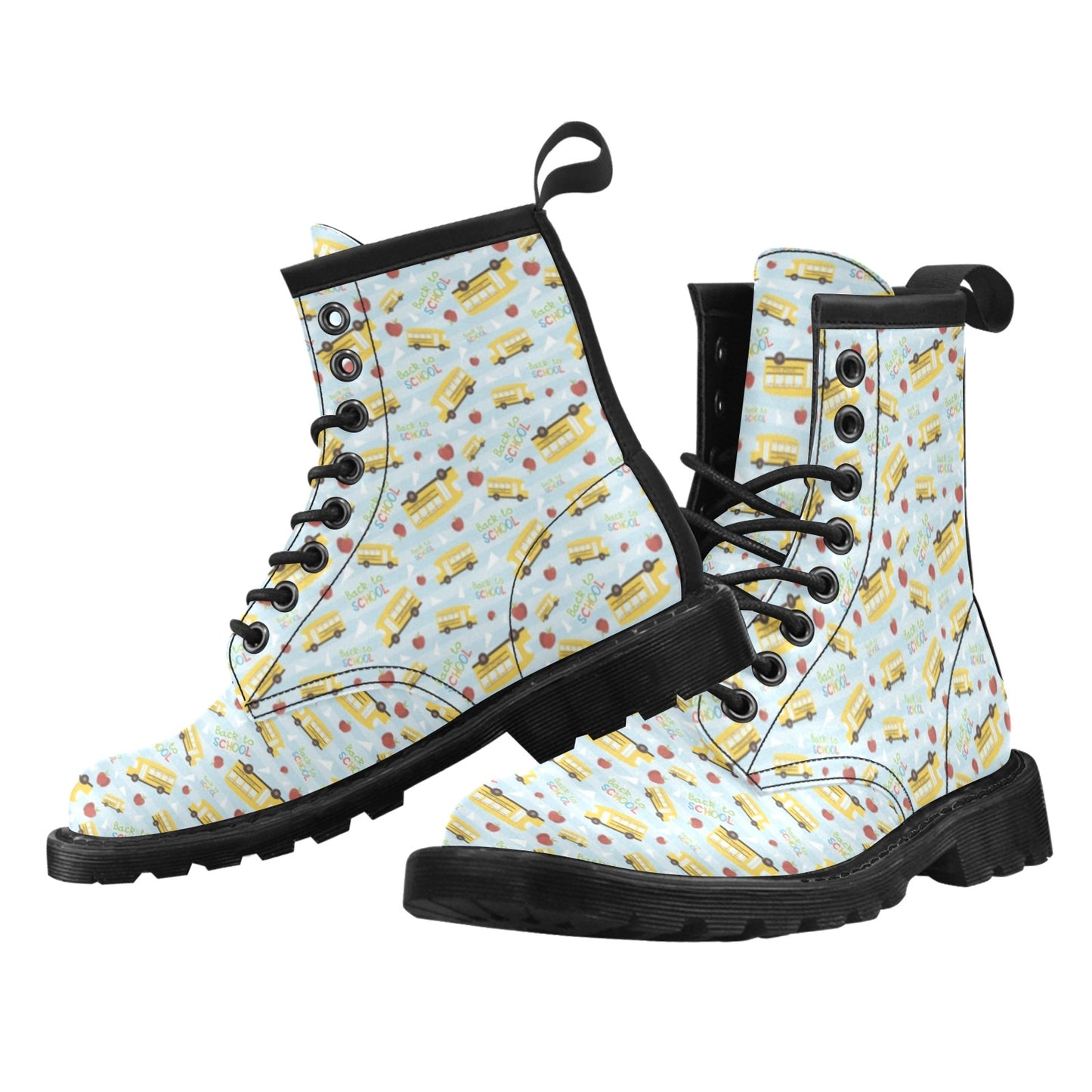School Bus Back To School Print Design LKS303 Women's Boots