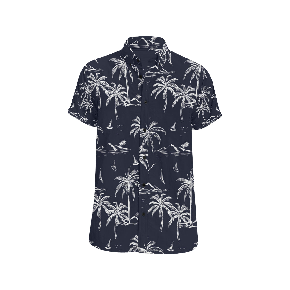Pacific island Pattern Print Design A02 Men's Short Sleeve Button Up Shirt