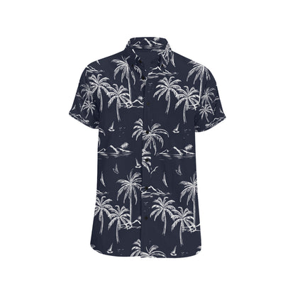 Pacific island Pattern Print Design A02 Men's Short Sleeve Button Up Shirt