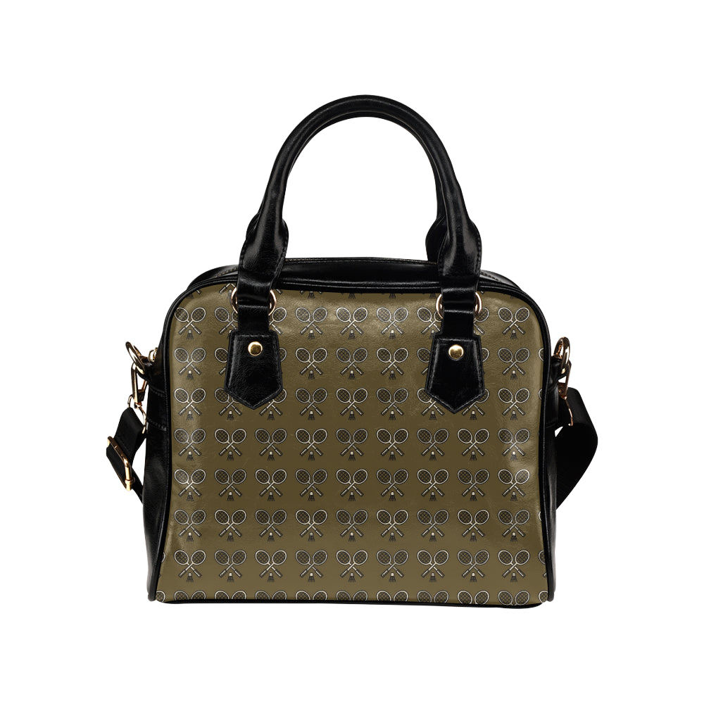 Badminton Pattern Print Design 07 Shoulder Handbag