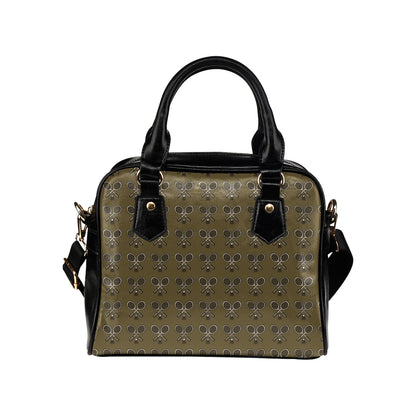 Badminton Pattern Print Design 07 Shoulder Handbag