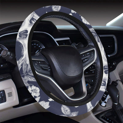 Skull Floral Beautiful Steering Wheel Cover with Elastic Edge